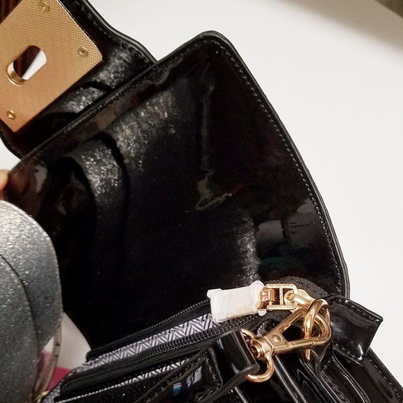 ISABELLE Glitter Patent Leather Crossbody NWT! - Picture 5 of 8